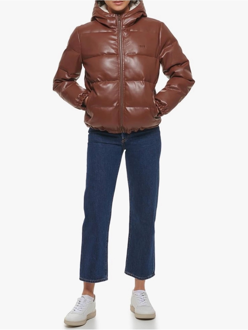 Levi’s vegan leather puffer jacket